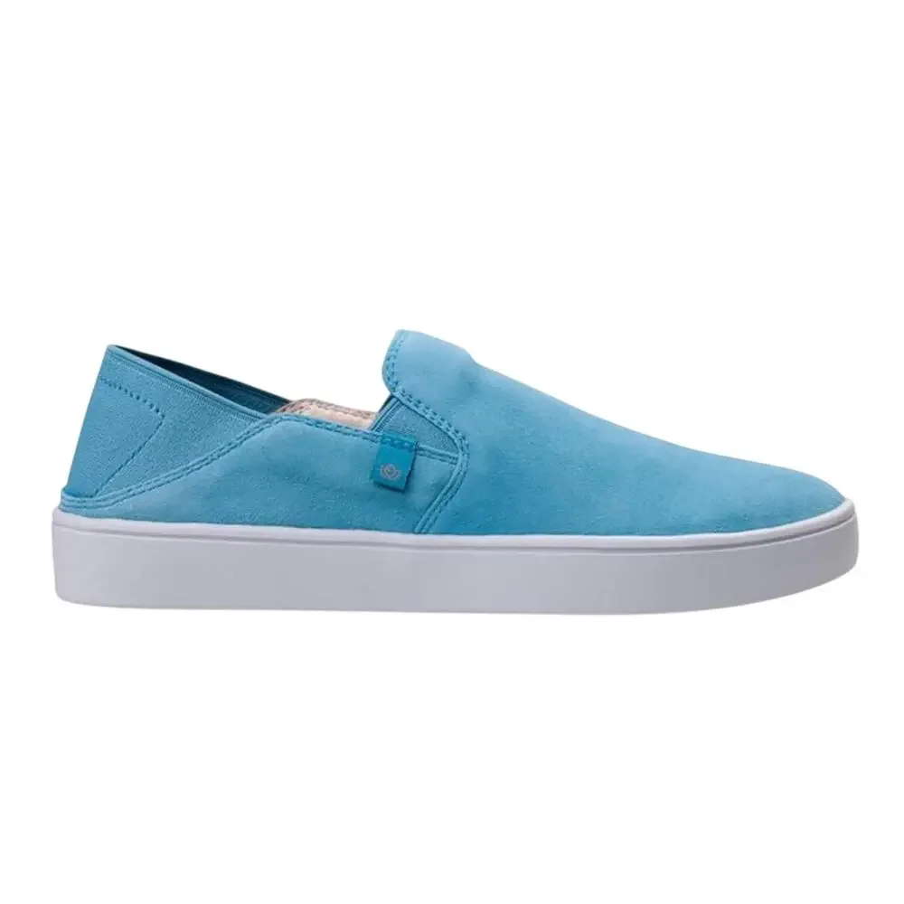 Spenco Womens Saylor Slip On Sneakers Size 7 Aqua Sea Blue Leather APMA NIB - Picture 2 of 11
